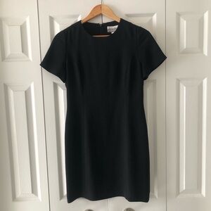 Petite Sophisticate Collectives Black Dress with Quarter Zip-up Back - Size 4